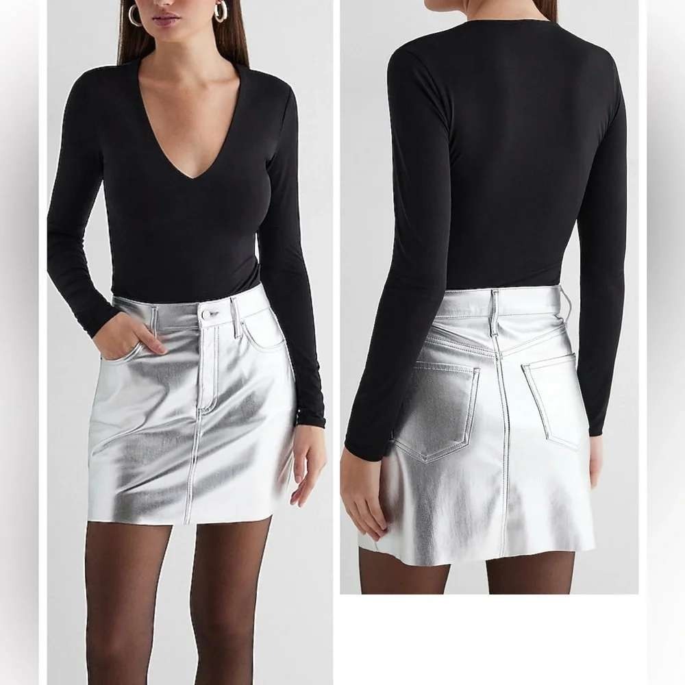 Express silver skirt